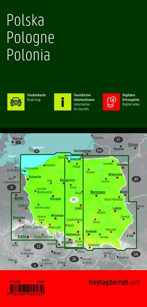 Produktbild: freytag & berndt Stra&szlig;enkarte Polen 1:500.000