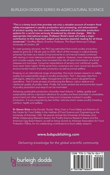 Produktbild: Achieving sustainable production of poultry meat Volume 1