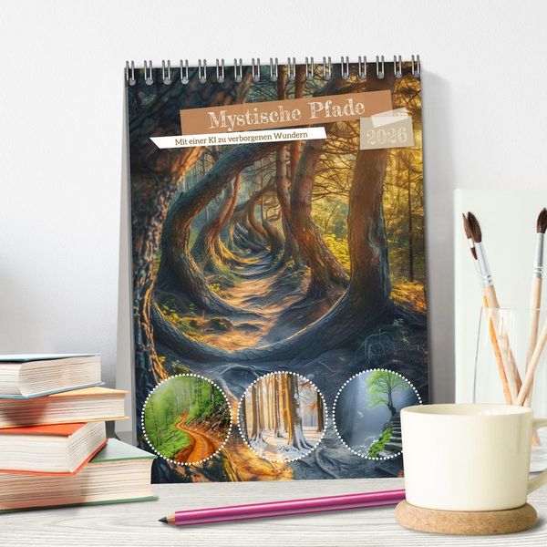 Produktbild: Mystische Pfade (Tischkalender 2026 DIN A5 hoch), CALVENDO Monatskalender