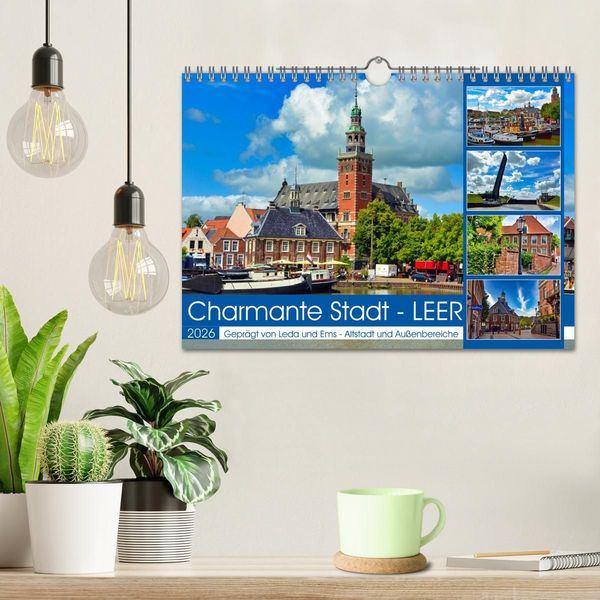 Produktbild: Charmante Stadt - LEER (Wandkalender 2026 DIN A4 quer), CALVENDO Monatskalender