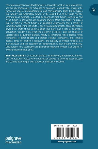 Produktbild: Weird Wonder in Merleau-Ponty, Object-Oriented Ontology, and New Materialism