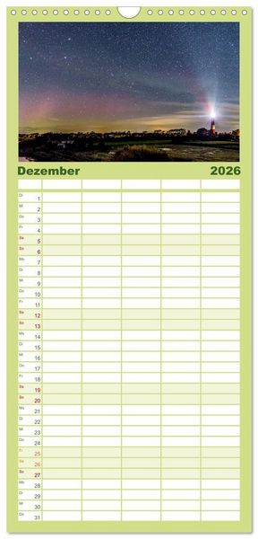 Produktbild: Familienplaner 2026 - Pellworm - Das Inselparadies mit 5 Spalten (Wandkalender, 21 x 45 cm) CALVENDO