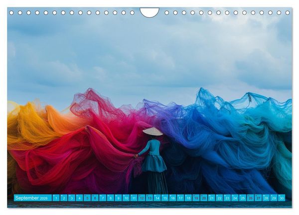 Produktbild: Netzpoesie: Ein Jahr in Farben (Wandkalender 2026 DIN A4 quer), CALVENDO Monatskalender