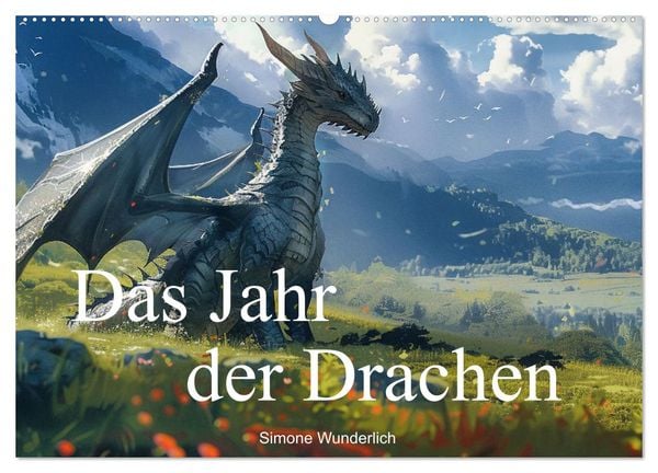 Das Jahr der Drachen (Wandkalender 2025 DIN A2 quer), CALVENDO Monatskalender