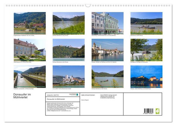 Produktbild: Donauufer im M&uuml;hlviertel (Wandkalender 2026 DIN A2 quer), CALVENDO Monatskalender
