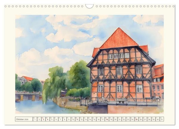 Produktbild: Zauberhaftes L&uuml;neburg (Wandkalender 2026 DIN A3 quer), CALVENDO Monatskalender