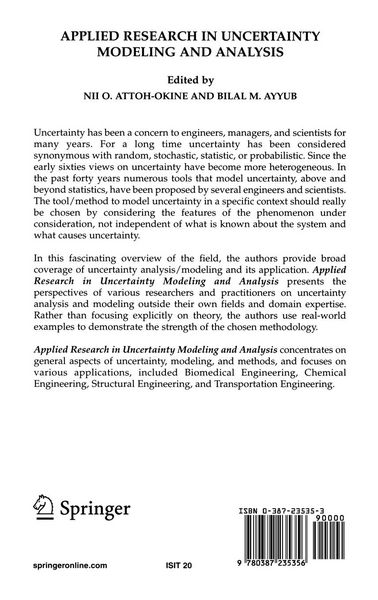Produktbild: Applied Research in Uncertainty Modeling and Analysis