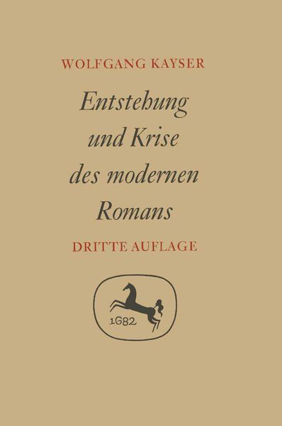 Produktbild: Entstehung und Krise des modernen Romans