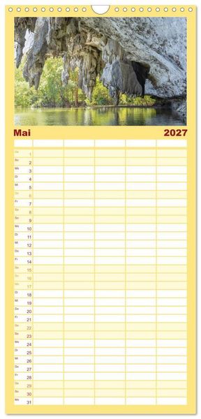Produktbild: Familienplaner 2027 - Thailand - Die Sch&ouml;nheit Asiens mit 5 Spalten (Wandkalender, 21 x 45 cm) CALVENDO