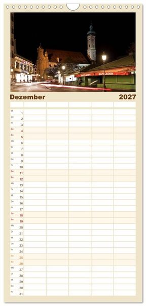 Produktbild: Familienplaner 2027 - M&uuml;nchen - Die Sch&ouml;ne mit 5 Spalten (Wandkalender, 21 x 45 cm) CALVENDO