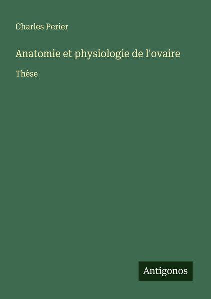 Produktbild: Anatomie et physiologie de l'ovaire