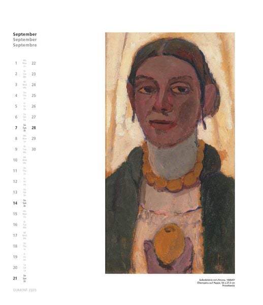 Produktbild: Paula Modersohn-Becker 2025 - Kunstkalender - Wandkalender