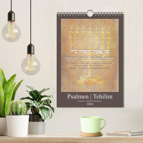 Produktbild: Psalmen Tehilim Hebr&auml;isch - Deutsch (Wandkalender 2026 DIN A4 hoch), CALVENDO Monatskalender