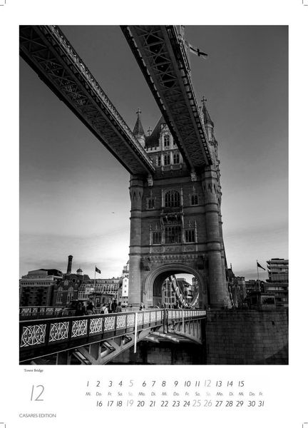 Produktbild: London schwarz-weiss Kalender 2027 &ndash; Wandkalender | Fotokalender England 59x42cm Grosses Format &ndash; Perfekt f&uuml;r Liebhaber London & Geschenkidee