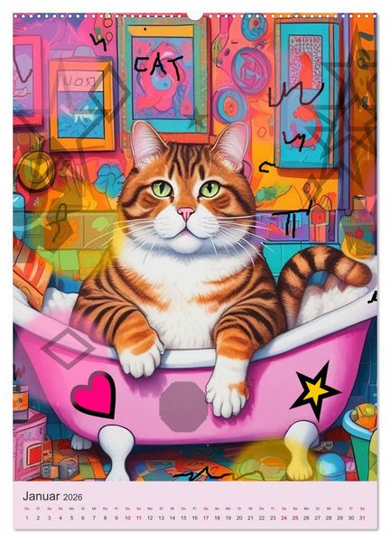 Produktbild: Meine Katze ist der Chef (hochwertiger Premium Wandkalender 2026 DIN A2 hoch), Kunstdruck in Hochglanz
