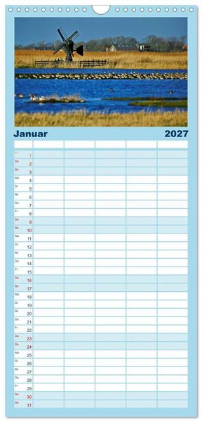 Produktbild: Familienplaner 2027 - Texel &ndash; Eine Insel die verzaubert mit 5 Spalten (Wandkalender, 21 x 45 cm) CALVENDO