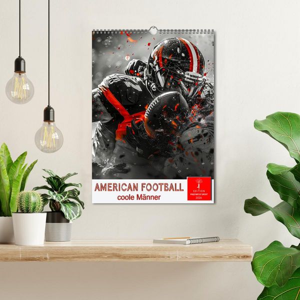 Produktbild: American Football - coole M&auml;nner (Wandkalender 2026 DIN A3 hoch), CALVENDO Monatskalender