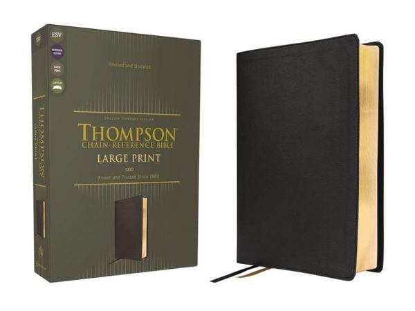 Produktbild: ESV, Thompson Chain-Reference Bible, Large Print, Leathersoft, Black, Red Letter