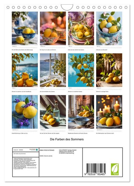 Produktbild: Die Farben des Sommers (Wandkalender 2027 DIN A4 hoch), CALVENDO Monatskalender