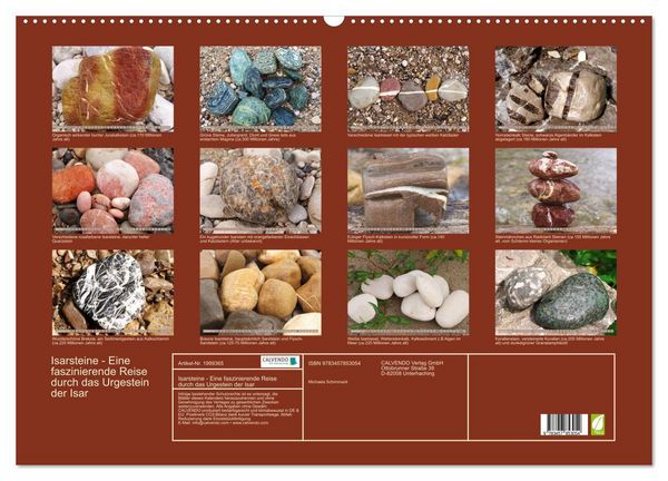 Produktbild: Isarsteine - Eine faszinierende Reise durch das Urgestein der Isar (Wandkalender 2026 DIN A2 quer), CALVENDO Monatskalender