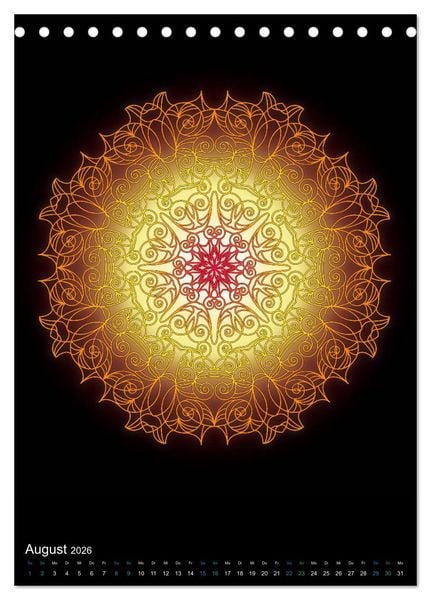Produktbild: Mandala-Kalender 2026 (Tischkalender 2026 DIN A5 hoch), CALVENDO Monatskalender