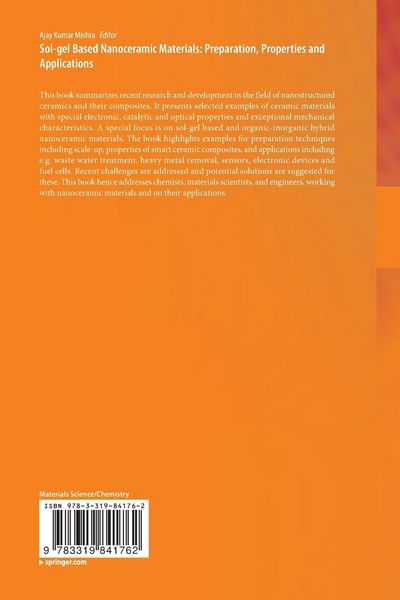 Produktbild: Sol-gel Based Nanoceramic Materials: Preparation, Properties and Applications