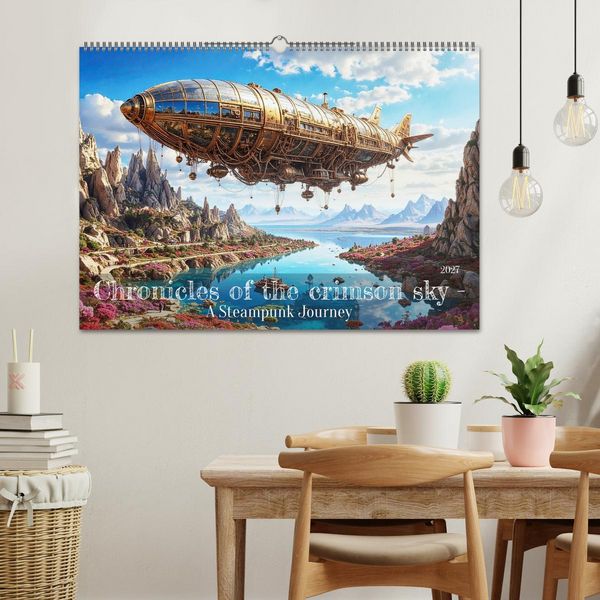Produktbild: Chronicles of the crimson sky - A Steampunk Journey (Wall Calendar 2027 DIN A2 landscape), CALVENDO 12 Month Wall Calendar
