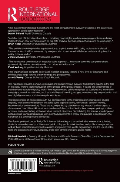 Produktbild: The Routledge Handbook of Policy Tools