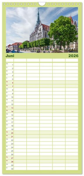 Produktbild: Familienplaner 2026 - M&uuml;hlhausen in Th&uuml;ringen mit 5 Spalten (Wandkalender, 21 x 45 cm) CALVENDO