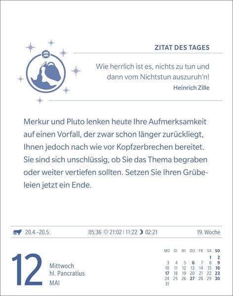 Produktbild: Wassermann Sternzeichenkalender 2027 - Tagesabrei&szlig;kalender - Ihr Horoskop f&uuml;r jeden Tag
