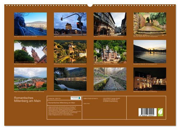Produktbild: Romantisches Miltenberg am Main (hochwertiger Premium Wandkalender 2026 DIN A2 quer), Kunstdruck in Hochglanz
