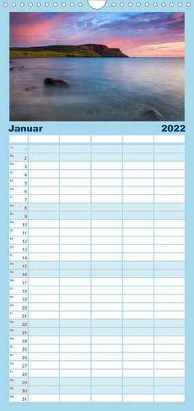 Produktbild: Familienplaner Schottland - Wildes Land im Norden (Wandkalender 2022 , 21 cm x 45 cm, hoch)