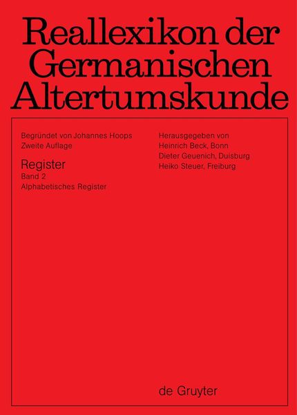 Produktbild: Band 1: Autoren, Stichw&ouml;rter, Fachregister, Abk&uuml;rzungsverzeichnis. Band 2: Alphabetisches Register