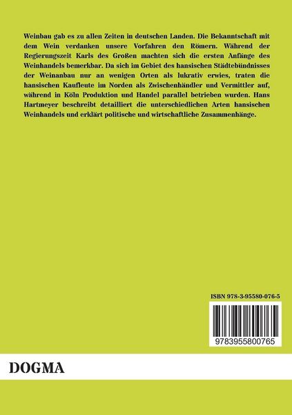 Produktbild: Der Weinhandel im Gebiete der Hanse im Mittelalter