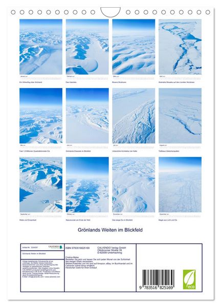 Produktbild: Gr&ouml;nlands Weiten im Blickfeld (Wandkalender 2027 DIN A4 hoch), CALVENDO Monatskalender