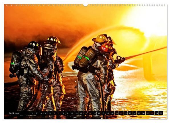 Produktbild: Feuerwehr - Leben mit der Gefahr (hochwertiger Premium Wandkalender 2026 DIN A2 quer), Kunstdruck in Hochglanz
