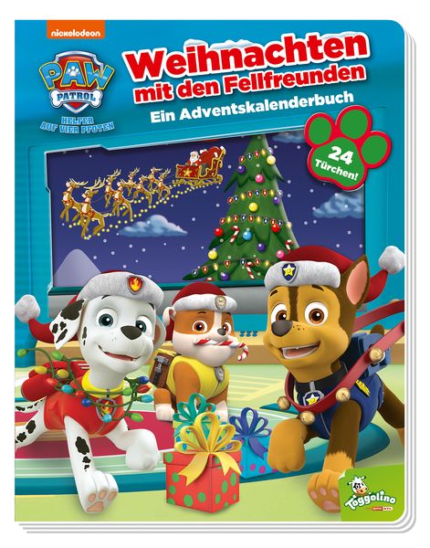 Produktbild: PAW Patrol: Weihnachten mit den Fellfreunden - Ein Adventskalenderbuch