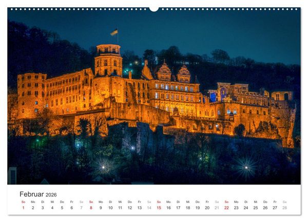Produktbild: D&auml;mmerung in der Metropolregion Rhein-Neckar (hochwertiger Premium Wandkalender 2026 DIN A2 quer), Kunstdruck in Hochglanz