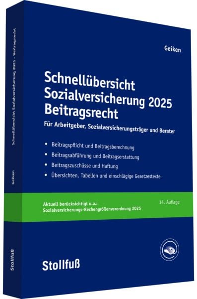 Produktbild: Schnell&uuml;bersicht Sozialversicherung 2025 Beitragsrecht