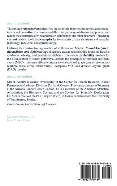 Produktbild: Causal Analysis in Biomedicine and Epidemiology