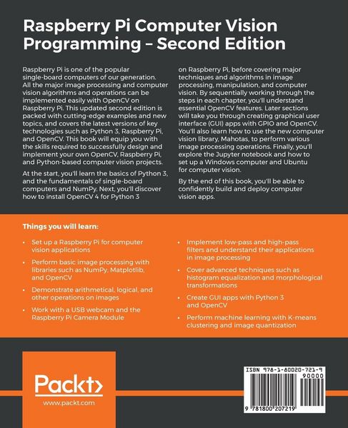 Produktbild: Raspberry Pi Computer Vision Programming -Second Edition