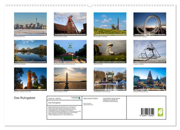 Produktbild: Das Ruhrgebiet (Wandkalender 2026 DIN A2 quer), CALVENDO Monatskalender