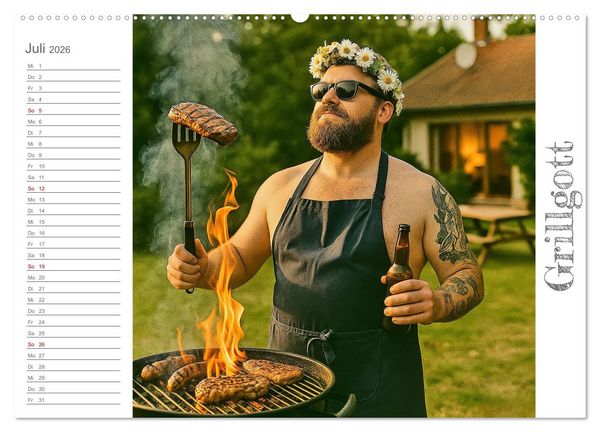 Produktbild: M&auml;nneralarm - Ein Jahr voller herrlicher M&auml;nnlichkeit (Wandkalender 2026 DIN A2 quer), CALVENDO Monatskalender