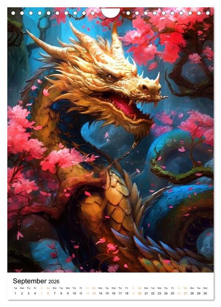 Produktbild: Mystical Drakes (Wall Calendar 2026 DIN A4 portrait), CALVENDO 12 Month Wall Calendar