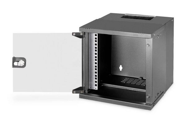 Produktbild: Digitus DN-49101 10 Zoll Wandgeh&auml;use 6 HE Schwarz, Schwarz (RAL 9005)