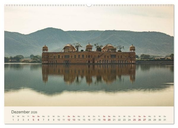 Produktbild: Rajasthan - Architektur im Land der K&ouml;nige (hochwertiger Premium Wandkalender 2026 DIN A2 quer), Kunstdruck in Hochglanz