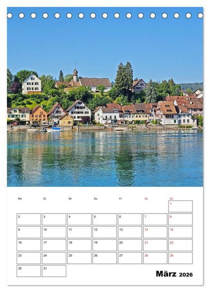 Produktbild: Bodenseeradweg - Auf dem Bodensee durch 3 L&auml;nder (Tischkalender 2026 DIN A5 hoch), CALVENDO Monatskalender