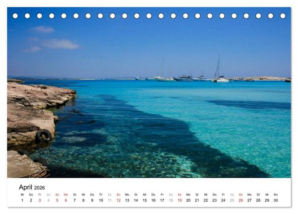 Produktbild: Ibiza & Formentera (Tischkalender 2026 DIN A5 quer), CALVENDO Monatskalender