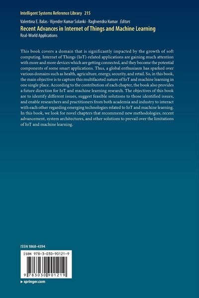 Produktbild: Recent Advances in Internet of Things and Machine Learning