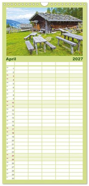 Produktbild: Familienplaner 2027 - Alte Zeitzeugen mit 5 Spalten (Wandkalender, 21 x 45 cm) CALVENDO